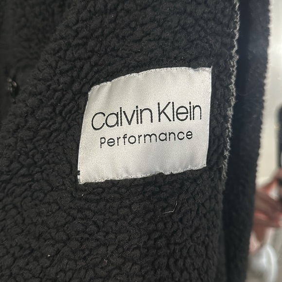 Calvin Klein Performance Sherpa Jacket in Black - Picture 2 of 3